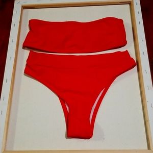 Aurelle - Bikini, Size - Small, Color - Red